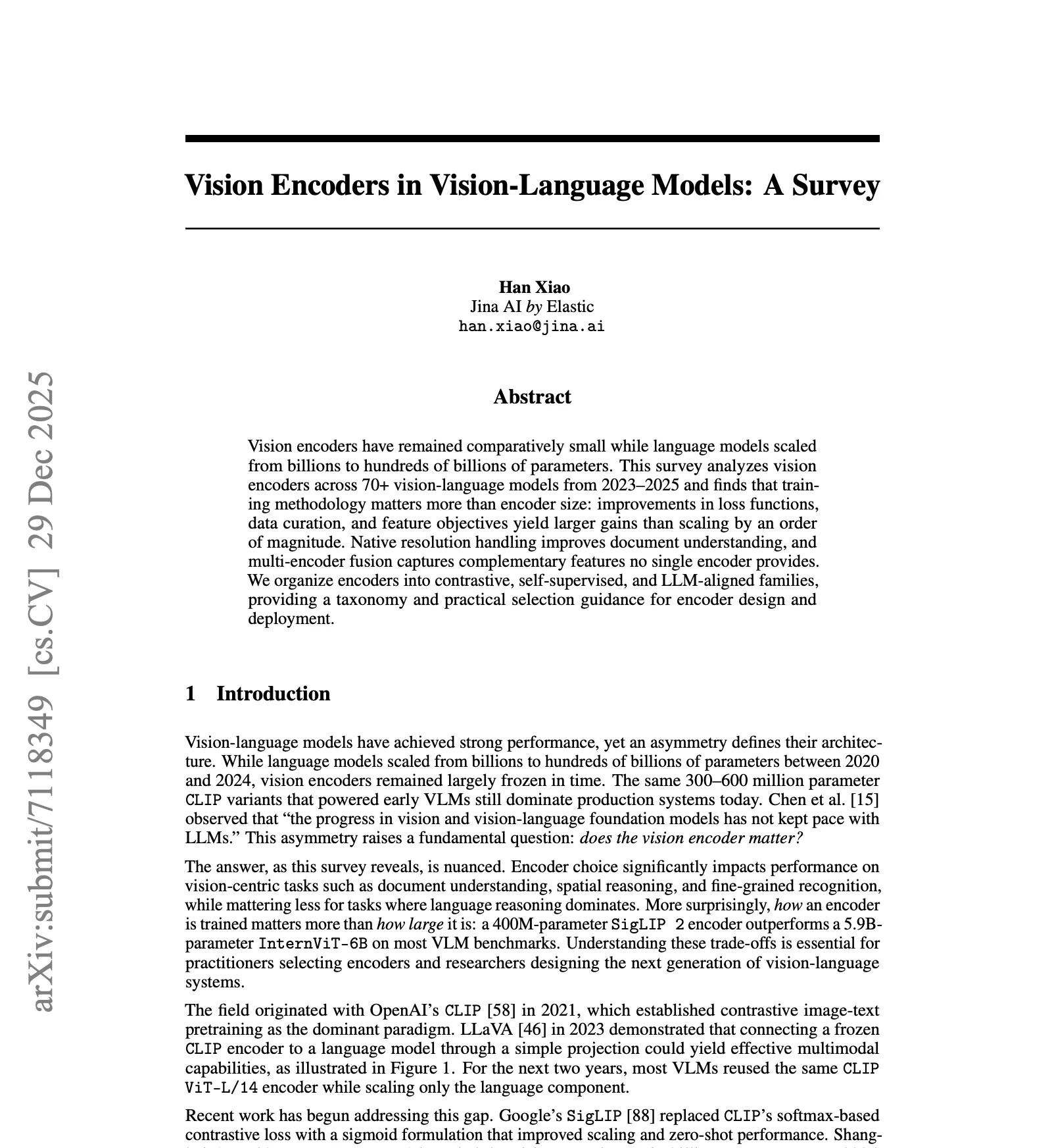 Vision Encoders in Vision-Language Models: A Survey